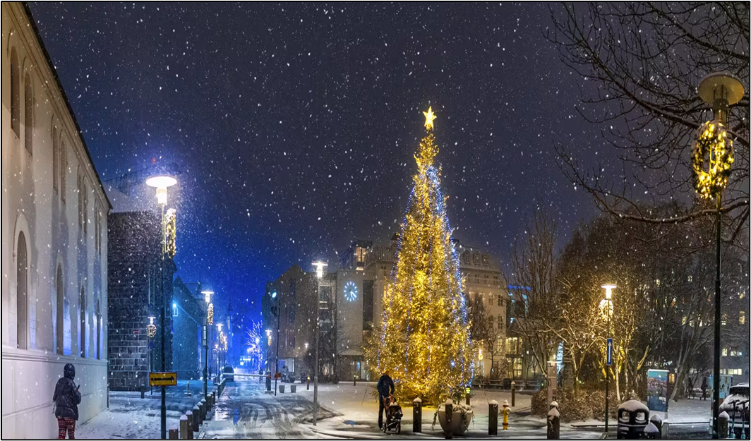 Iceland in Winter Christmas